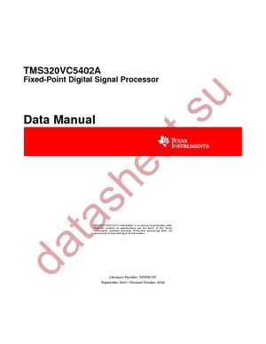 TMS320VC5402AZGU16 datasheet  